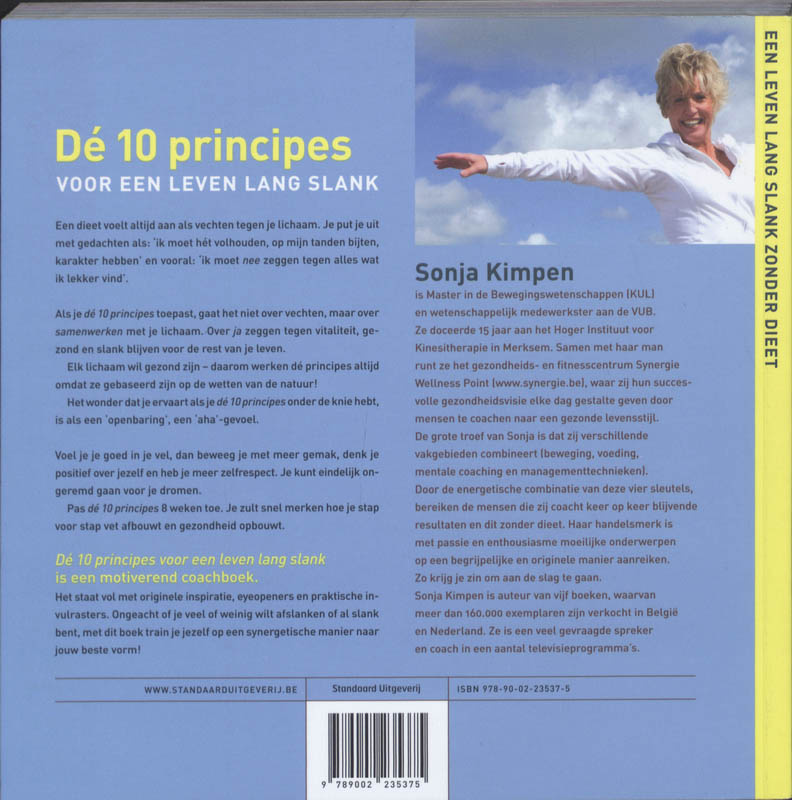 Achterkant van De 10 principes voor een leven lang slank