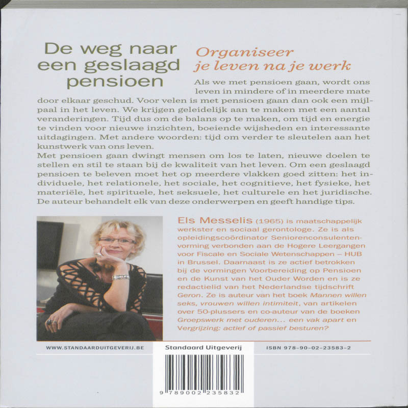 Achterkant van De weg naar een geslaagd pensioen