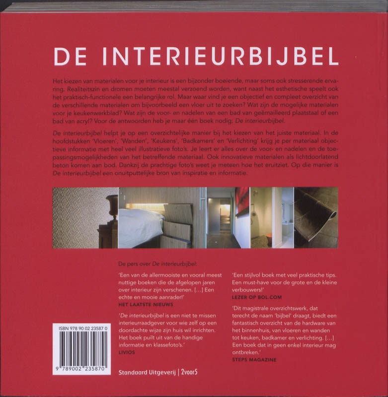 Achterkant van De interieurbijbel