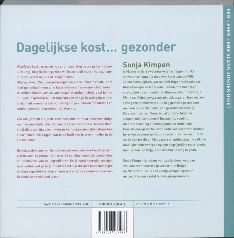 Achterkant van Dagelijkse kost gezonder
