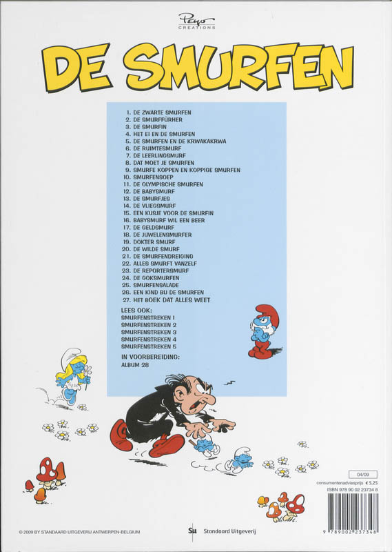 Achterkant van De juwelensmurfer