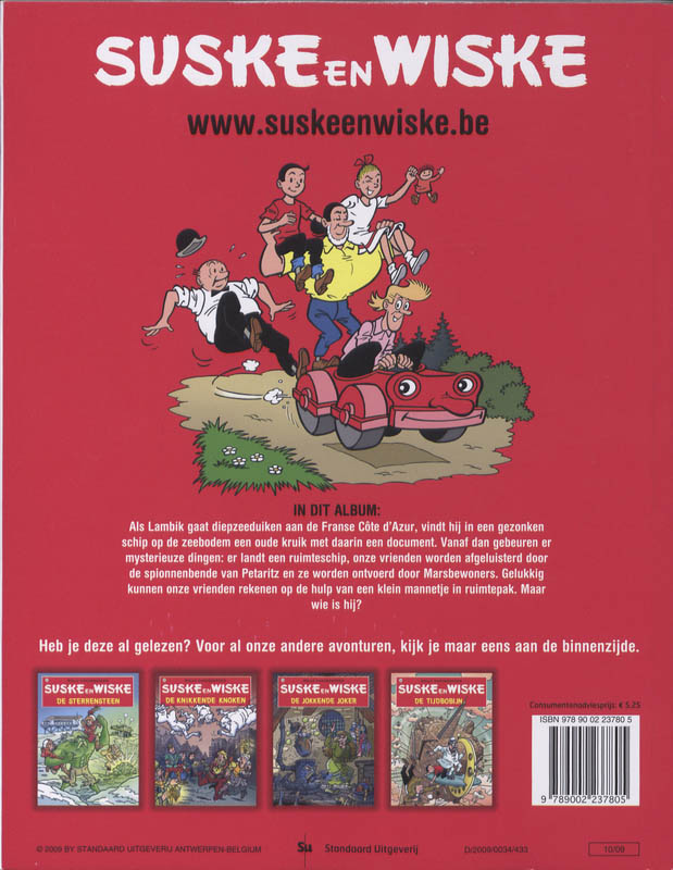 Achterkant van De gezanten van Mars