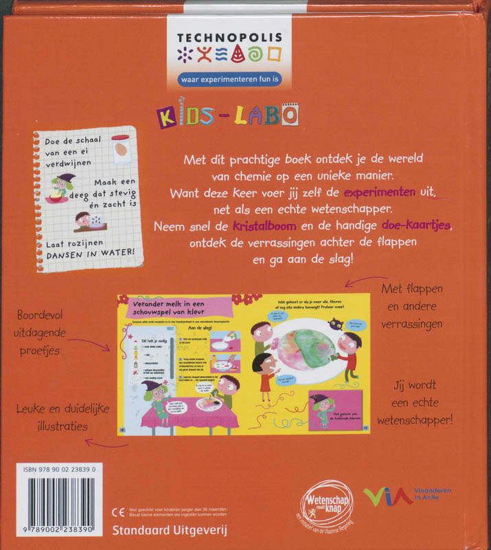 Achterkant van Kids Labo Verbluffende proefjes
