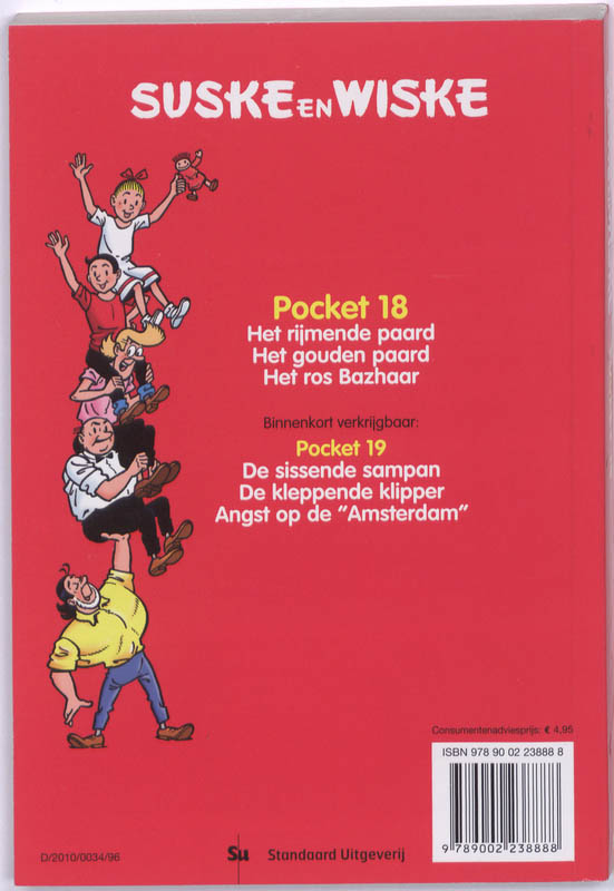 Achterkant van Pocket: het rijmende paard; het gouden paard; het ros Bazhaar