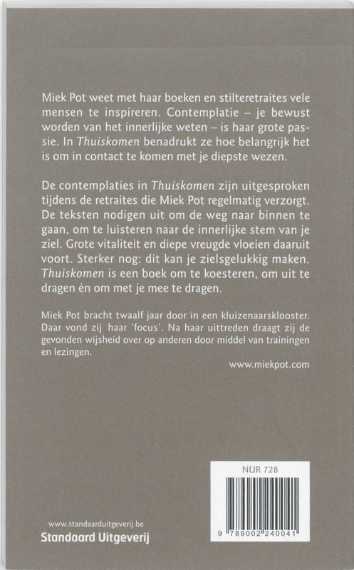 Achterkant van Thuiskomen