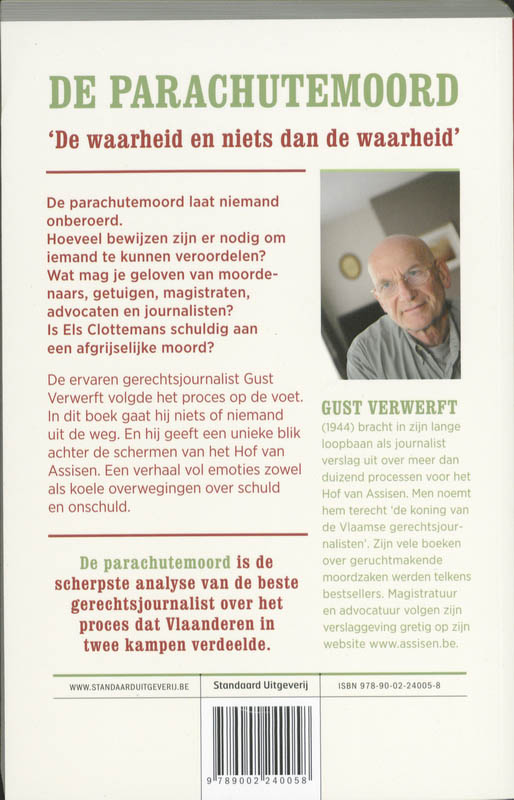 Achterkant van De parachutemoord