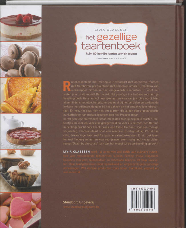 Achterkant van Het gezellige taartenboek