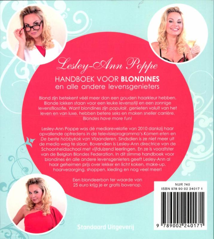 Achterkant van Boek voor blondjes