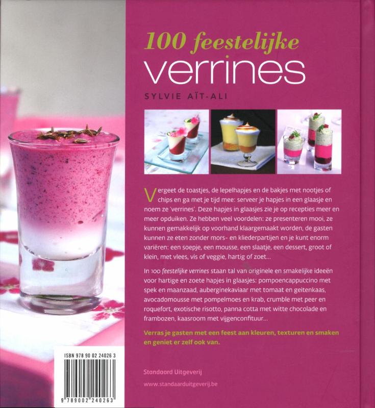 Achterkant van 100 feestelijke verrines