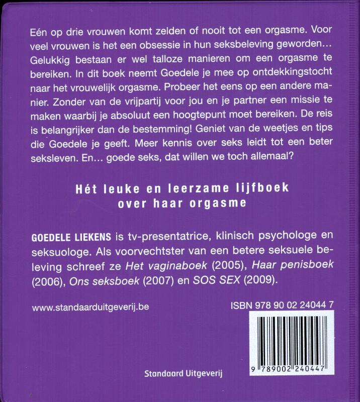 Achterkant van Haar orgasmeboek