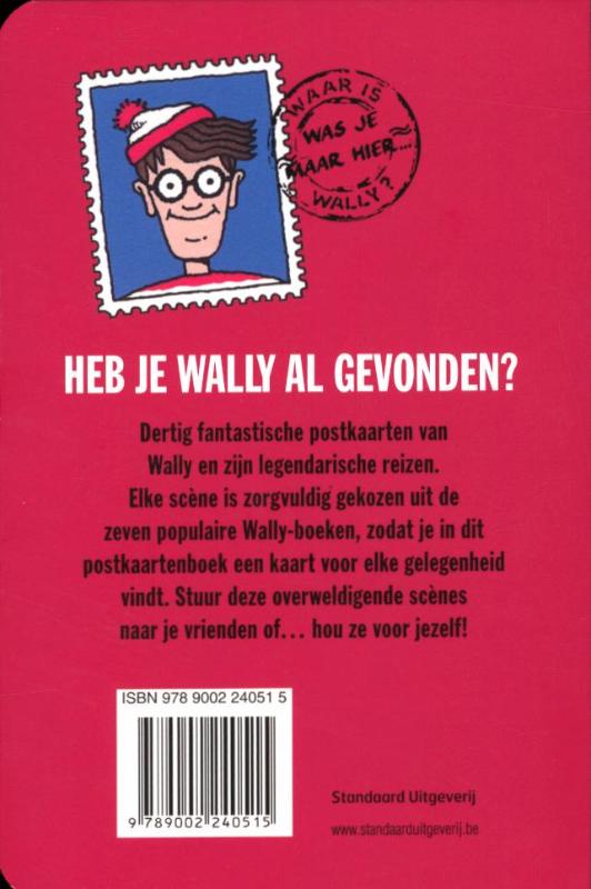 Achterkant van Wally Postkaartenboek