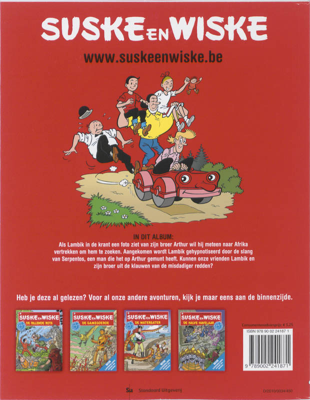 Achterkant van De vliegende aap