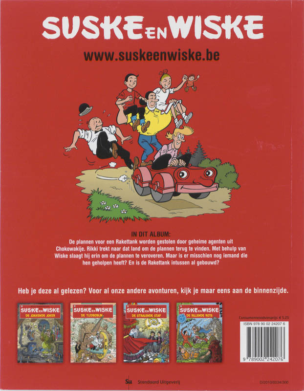 Achterkant van Rikki/wiske in Chocowakije