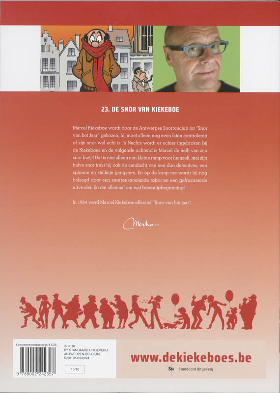 Achterkant van De snor van Kiekeboe