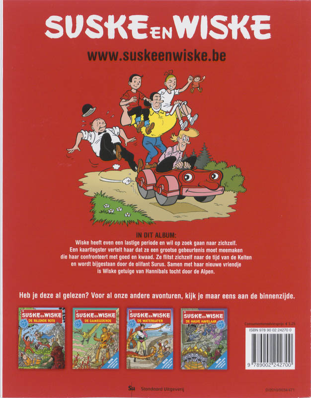 Achterkant van De olijke olifant