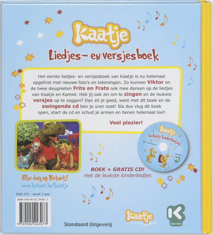 Achterkant van Kaatje Liedjes- en versjesboek