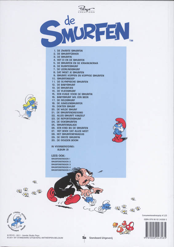 Achterkant van Een kind bij de Smurfen
