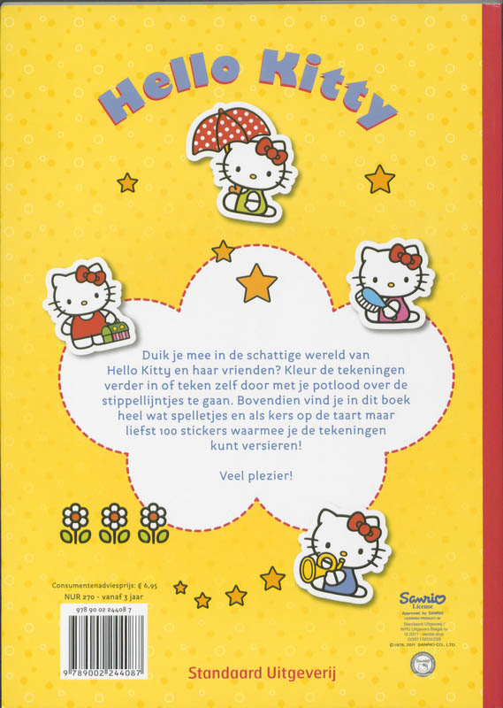 Achterkant van Pretboek met 100 stickers