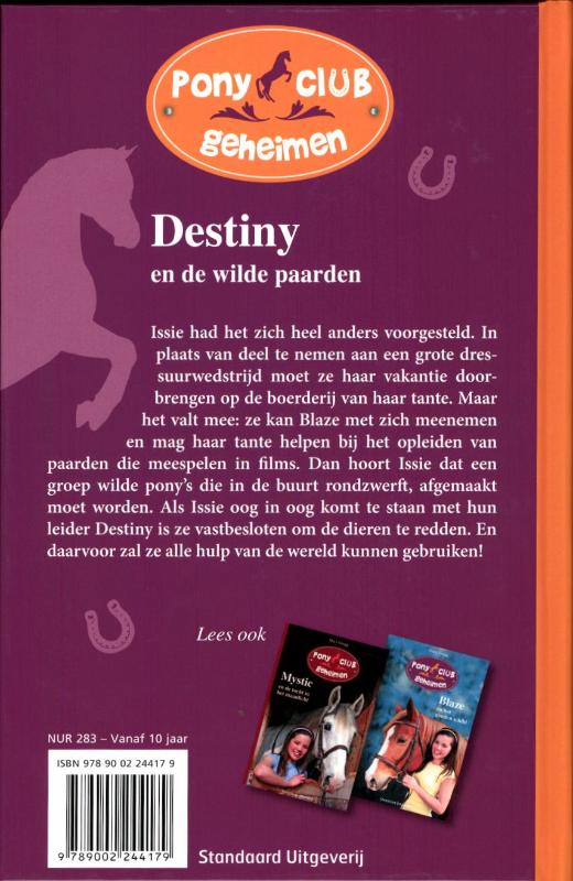 Achterkant van Destiny en de wilde paarden