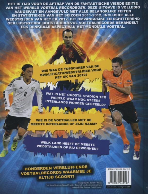 Achterkant van Wereld voetbal recordboek 2013