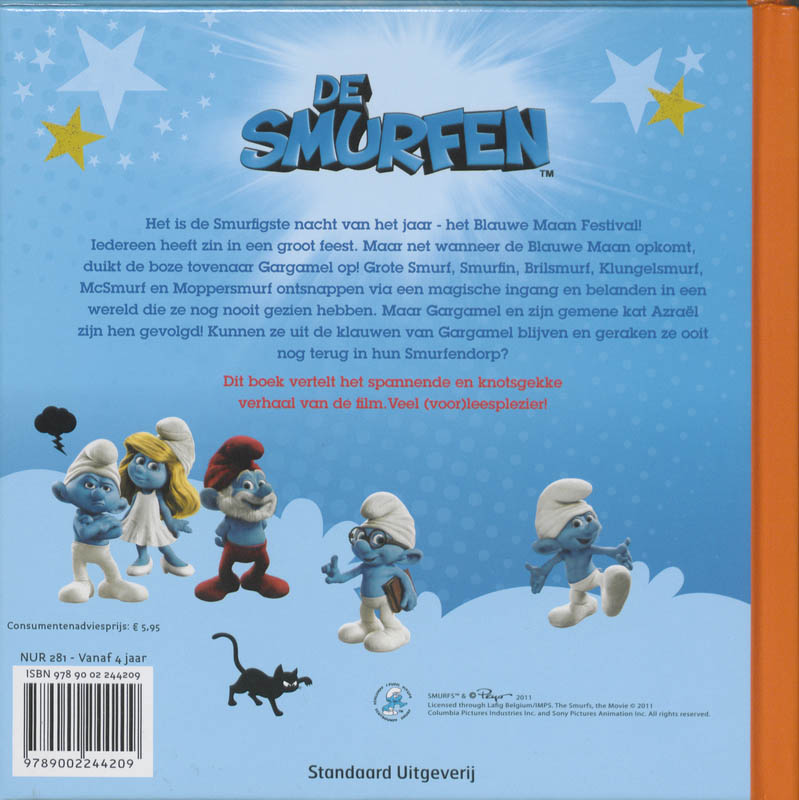 Achterkant van Een smurfengroot avontuur!
