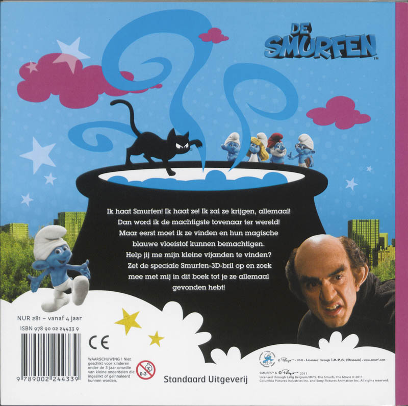 Achterkant van Smurfen Opgepast voor Gargamel!