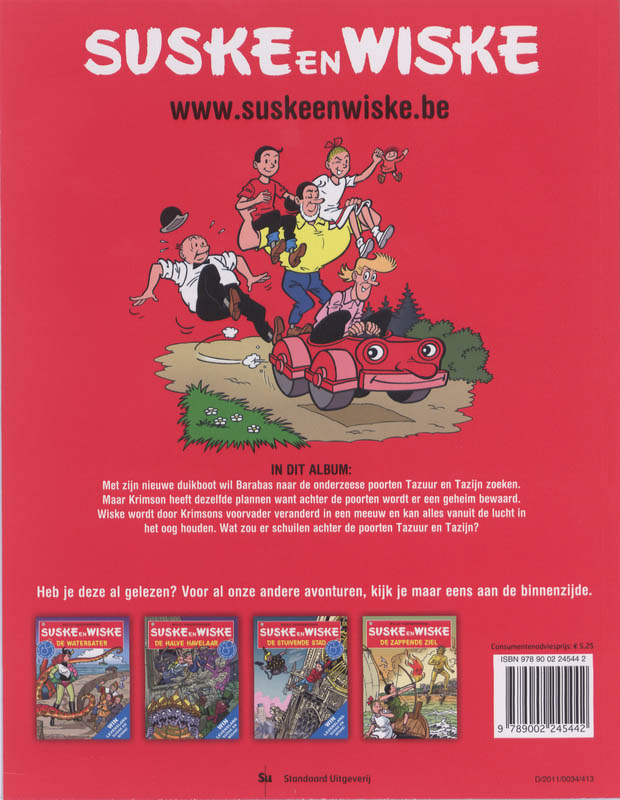 Achterkant van Suske en Wiske Tazuur en tazijn