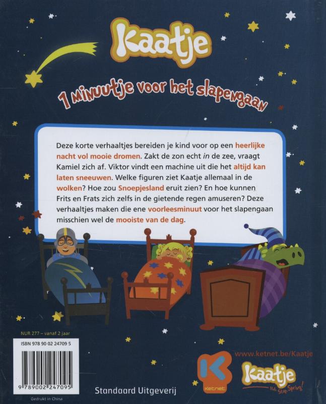 Achterkant van 1 minuutje voor het slapengaan