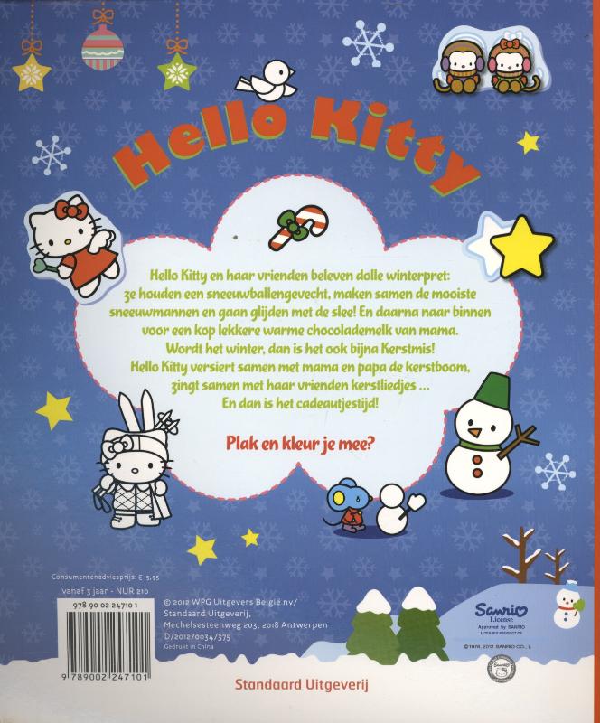 Achterkant van Stickerpret. Het is winter!