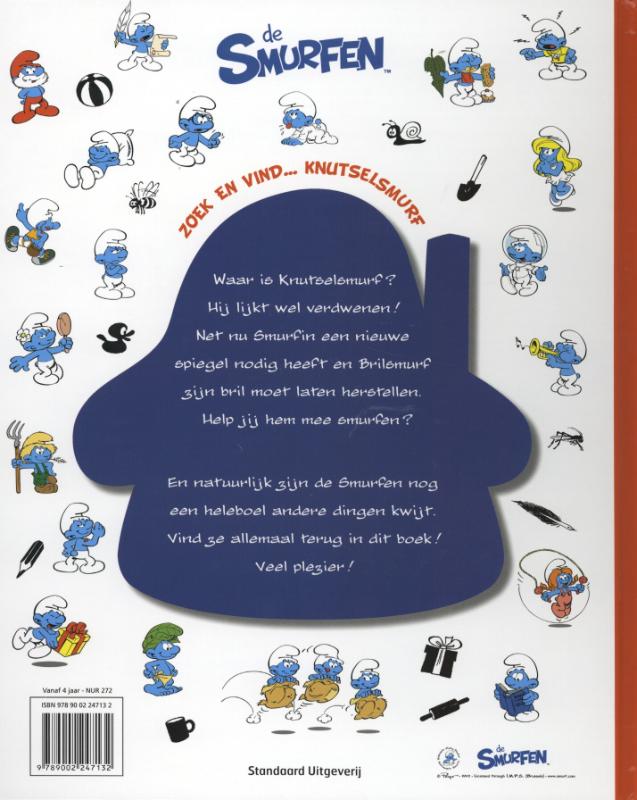 Achterkant van Zoek en vind... knutselsmurf