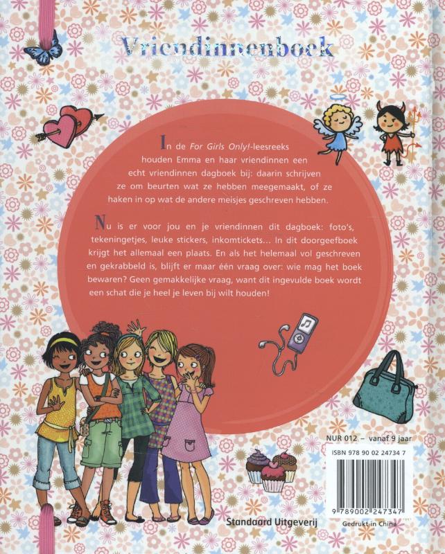 Achterkant van Vriendinnen boek