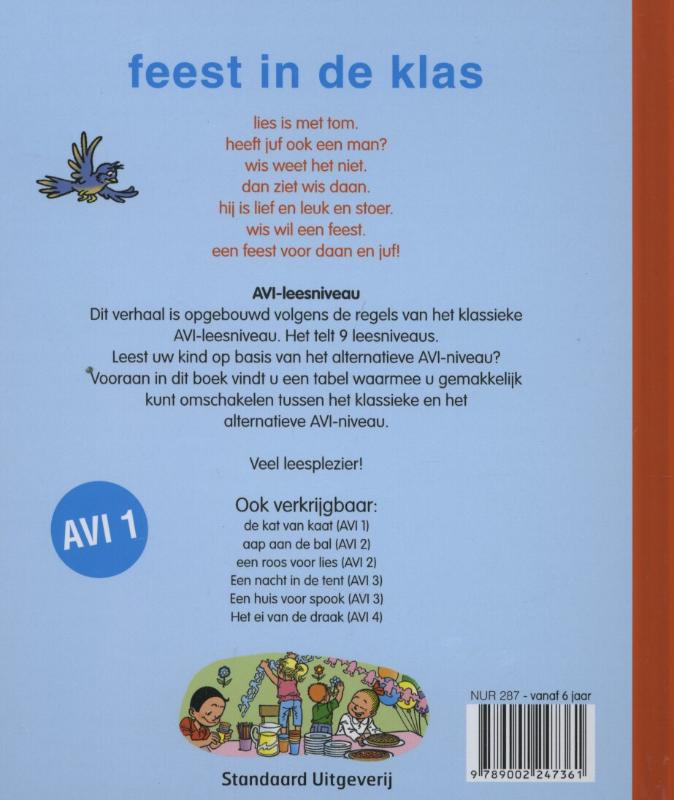 Achterkant van Feest in de klas