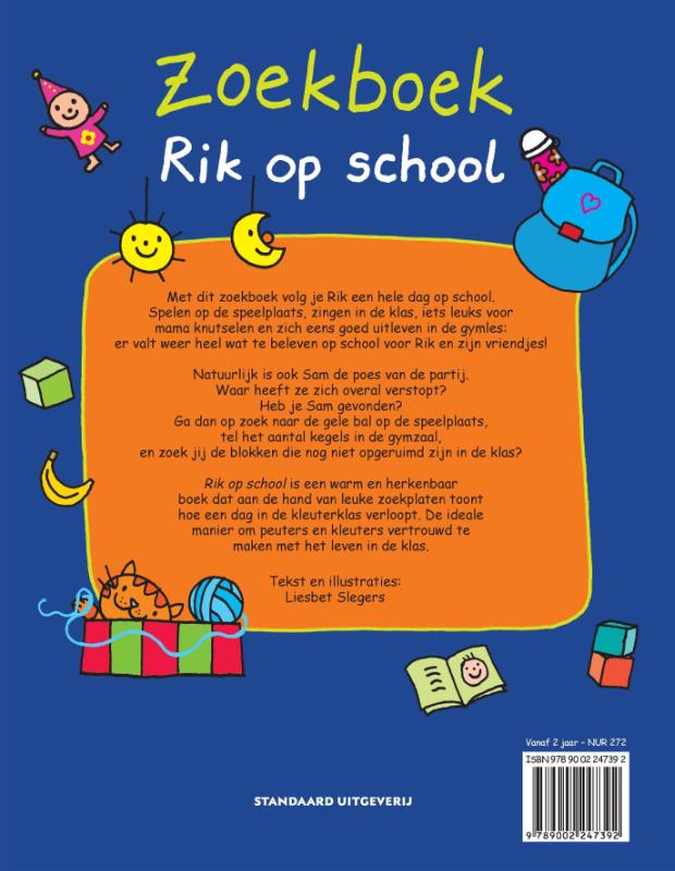 Achterkant van Rik op school