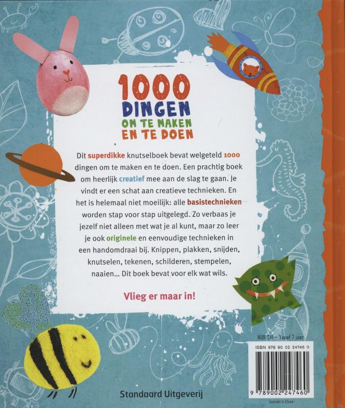 Achterkant van 1000 dingen om te maken en te doen