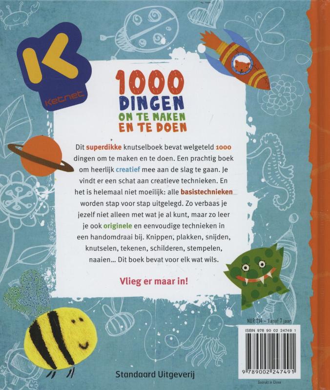 Achterkant van 1000 dingen om te maken en te doen