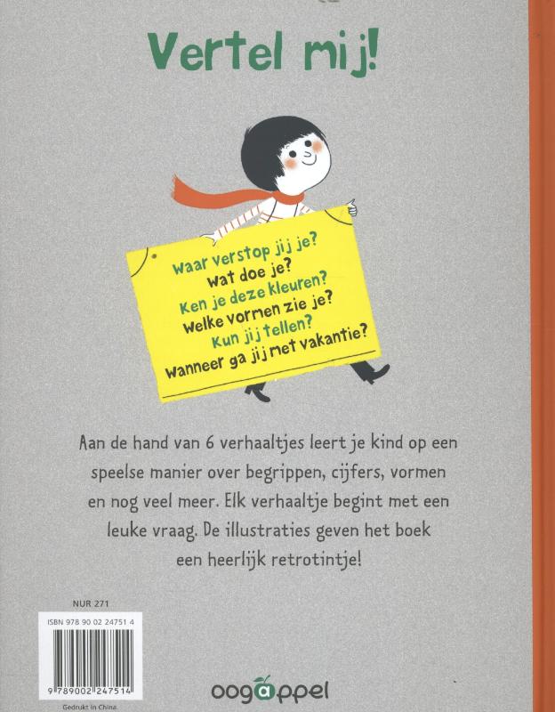 Achterkant van Vertel mij!