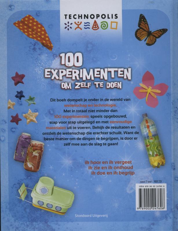 Achterkant van 100 experimenten om zelf te doen