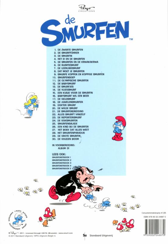 Achterkant van De wilde smurf