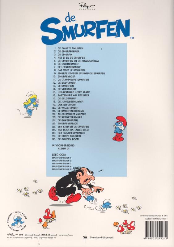 Achterkant van Dokter Smurf