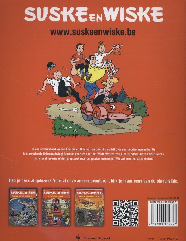 Achterkant van De gouden locomotief