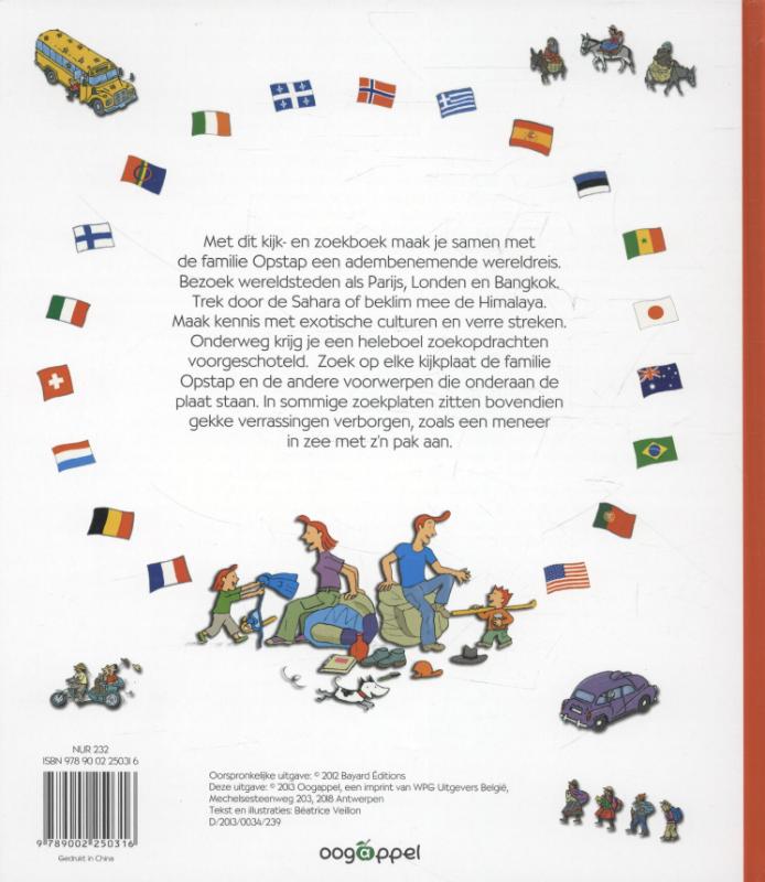 Achterkant van De grote reis rond de wereld