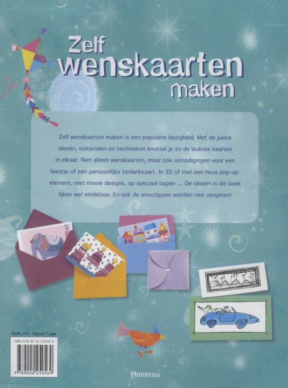 Achterkant van Zelf wenskaarten maken