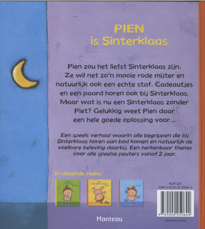 Achterkant van Pien is Sint