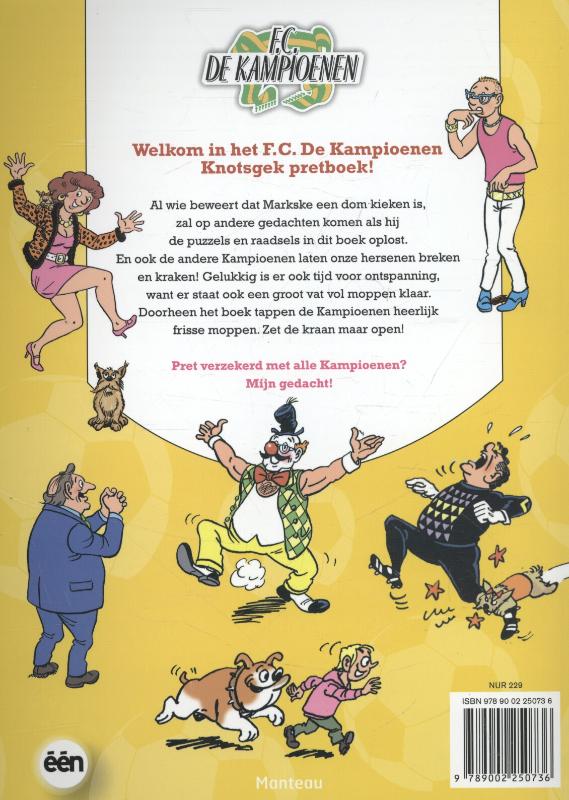 Achterkant van Knotsgek pretboek