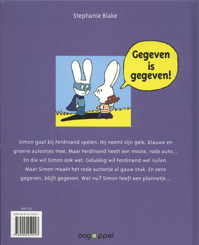 Achterkant van Gegeven is gegeven