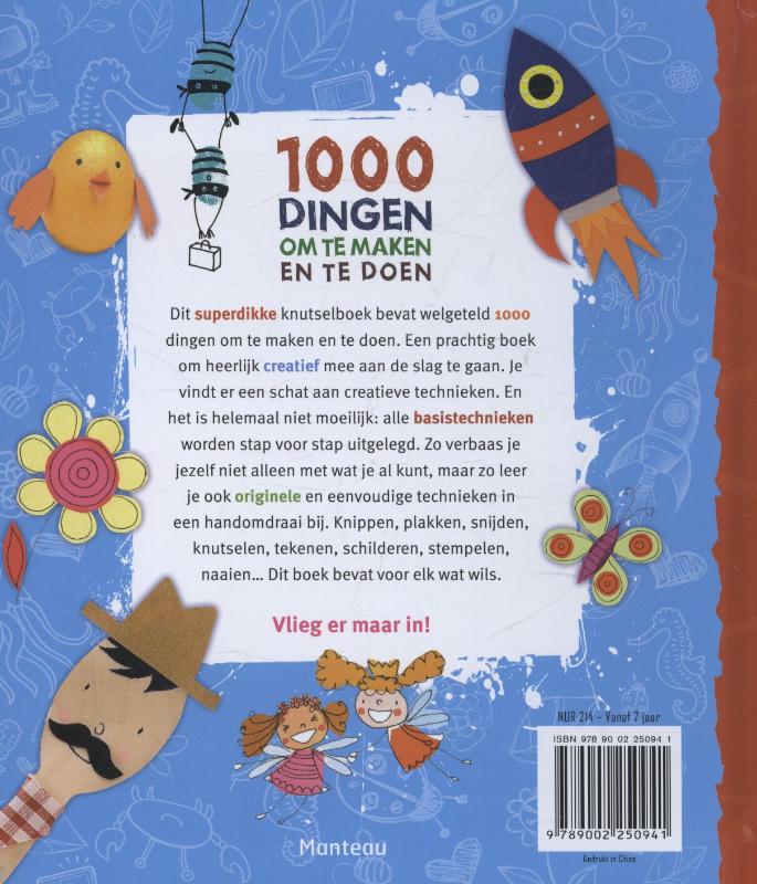 Achterkant van 1000 Dingen om te maken en te doen