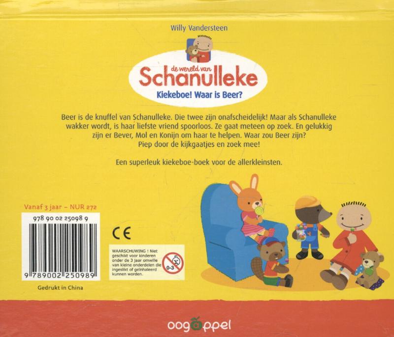 Achterkant van Het kiekeboe-koffertje van Schanulleke