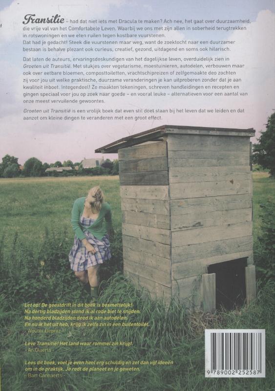 Achterkant van Groeten uit Transitië