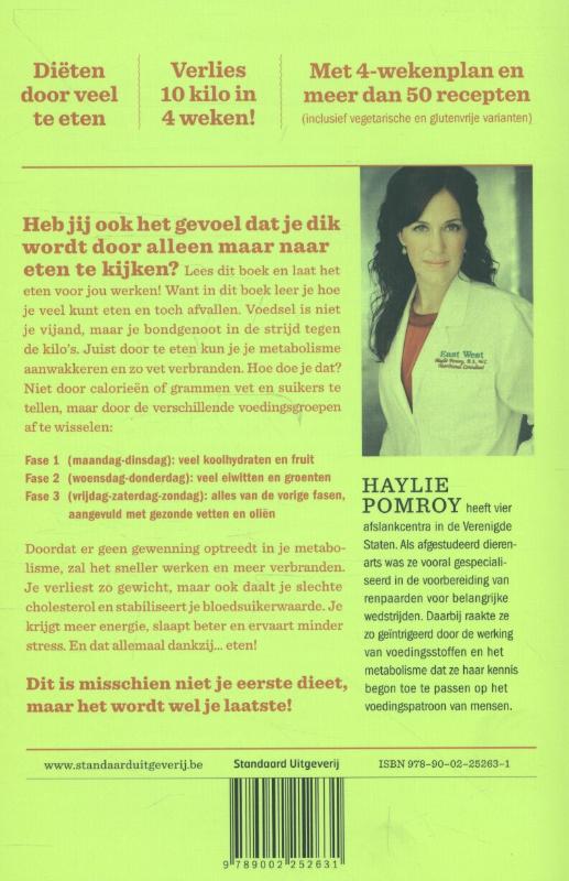 Achterkant van Het metabolismedieet