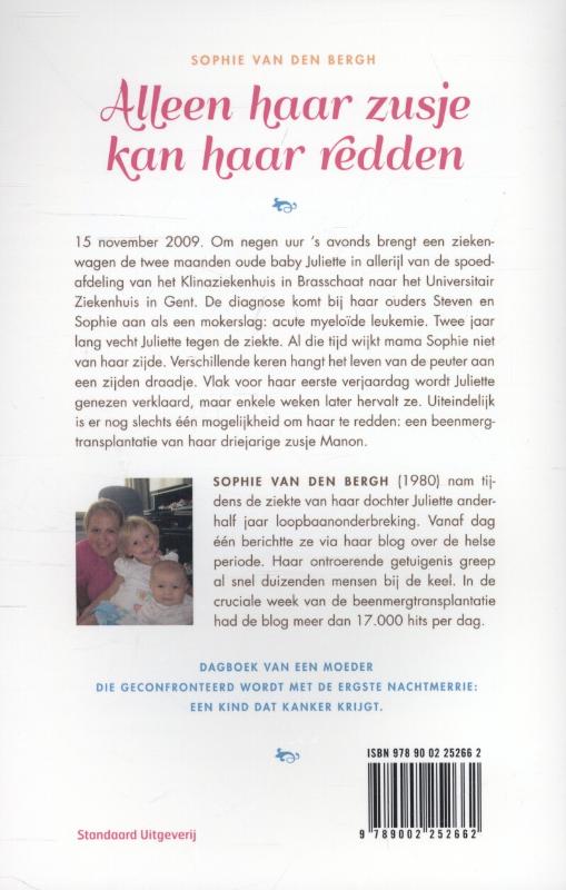 Achterkant van Alleen haar zusje kan haar redden